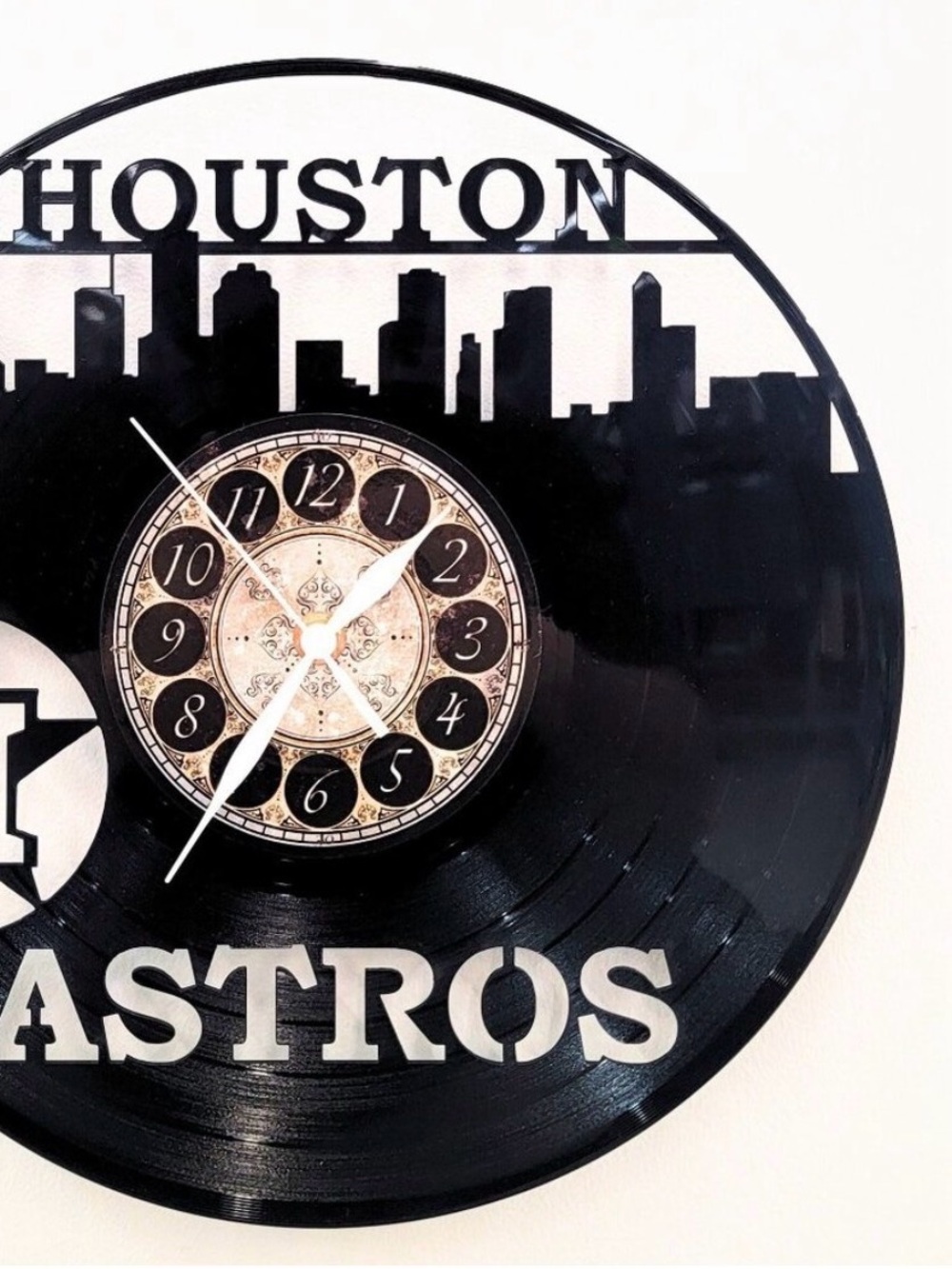 HOUSTON ASTROS vinyl record clock wall art gift